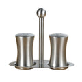 Stainless Steel Salt and Pepper Shaker Set With Tray Condiment Shakers Spice Dispenser Kitchen Accessories Salt Shaker Spice Jar