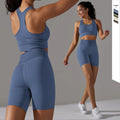 Unique Jacquard Fabric Seamless Activewear for Women 2 Piece Workout Set Gym Fitness Training Outfit