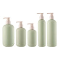 Green Plastic Lotion Bottle 200ml250ml300ml400ml500ml Eco Friendly PET Cosmetic Packaging Shampoo Shower Gel Refillable Bottle