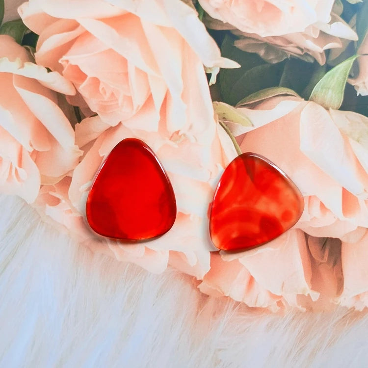 Huiying New Thumb Finger Carenelian Guitar Picks Natural Gemstone Red Agate Guitar Pick for Accessories