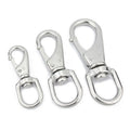 Snap Hook 304 Stainless Steel Galvanized Finish Snap Spring Swivel Hook Key Clasp Packed in Box for Keychain