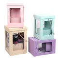 High Quality Transparent PVC Window Square Portable Box Set of 2 with Matt Lamination Easy-Carry Handle Elegant Square Gift Box