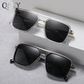 2025 Custom Logo Driving Sunglasses Wholesale Luxury Men Square Double Bridge De Sol Polarized Uv400 Square Sunglasses for Men