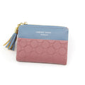 Hot Selling Women's Small Tassel Wallet Zipper Card Pocket Bifold Wallets