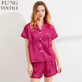 FUNG 3034 Sleepwear Fashion Pajama Satin Pyjama Set Silk Sleep Wear Night Suit for Lady Home Clothes