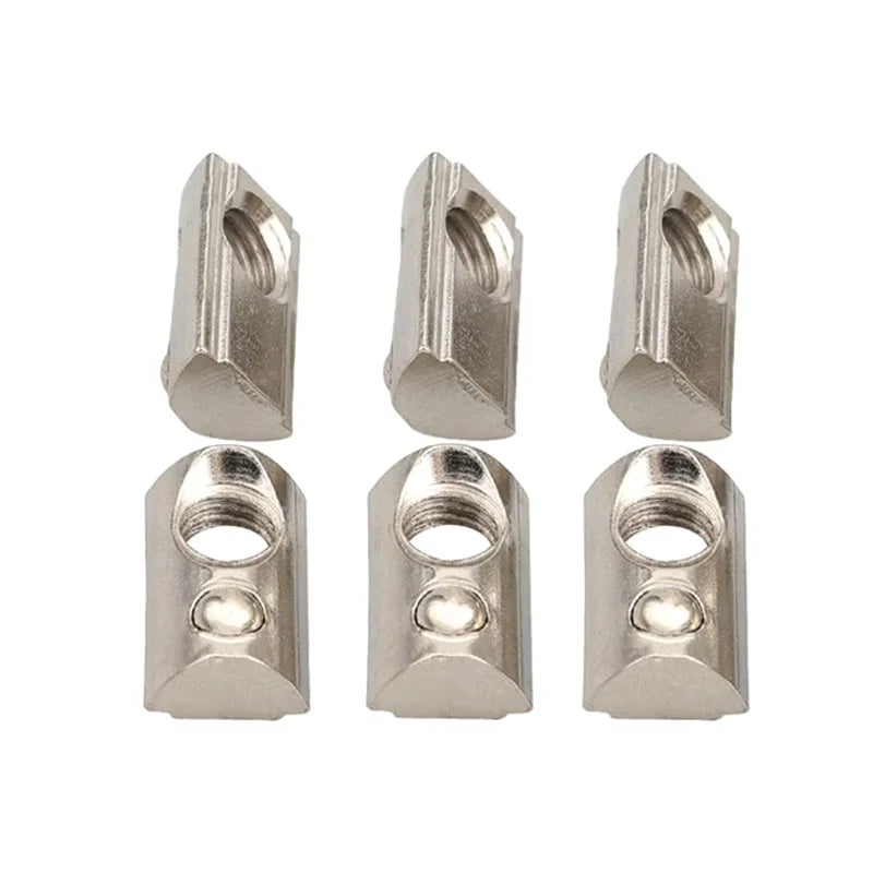 2020 Series Stainless Steel Half Round Flat Base Roll with Spring T Nut and Zinc Plated Ball