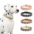 Wholesale Pet Collar and Leash Set Hand-Woven Luxury Design Waterproof for Dog Walking