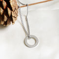 Faith Hope Love Necklace Inspirational Christian Jewelry Circle Pendant Gift for Women Her