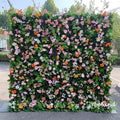 S824 Cheap Price Wedding Flower Stage Floral Wall Background Decoration Small Size Backdrop Artificial Silk Flower Panels