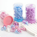 30pcs Disposable White Pink Lash Extension Lash Glue Rings Holder Blue purple Heart Shape Plastic Lash Glue Ring