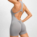 One Piece Sports Set Women Short Gym Set Womens Training Rompers Sleeveless Workout Jumpsuit Female