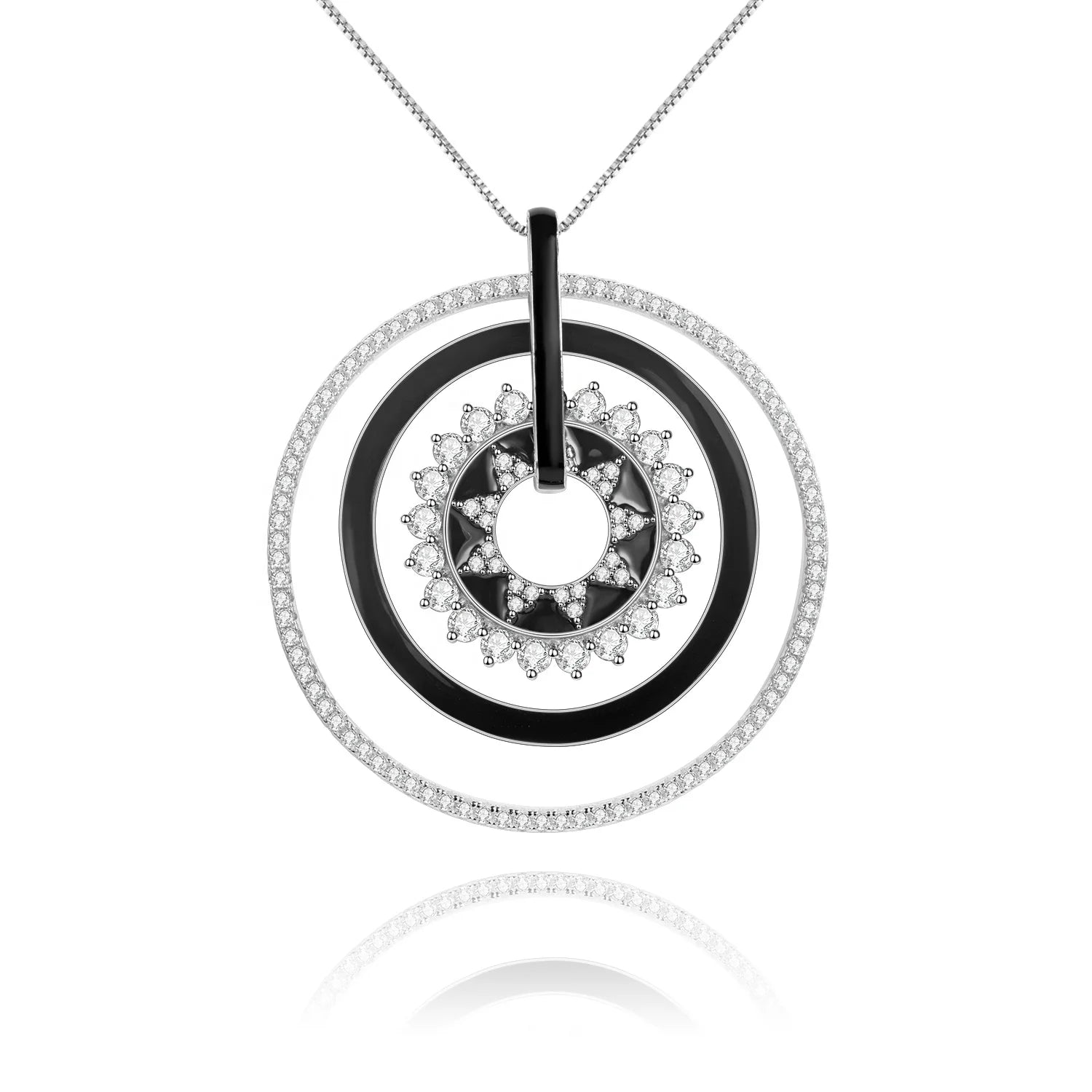 Abiding Classic New Design Fashion White Cz Jewelry 925 Sterling Silver Pendant for Women