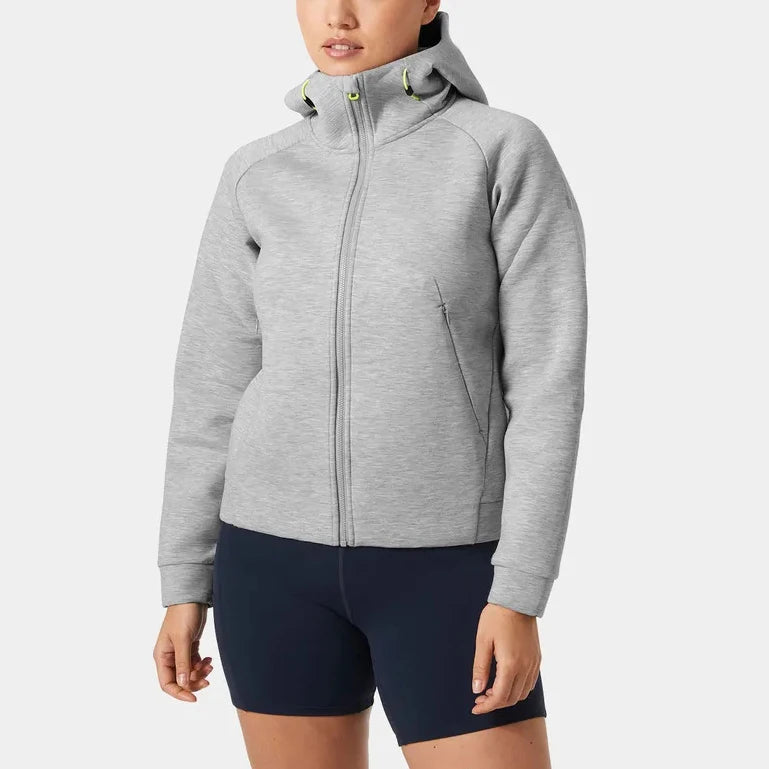 Women's Regular Fit Full Zip up Hoodies Long Sleeve Adjustable Hooded Sailing Jacket
