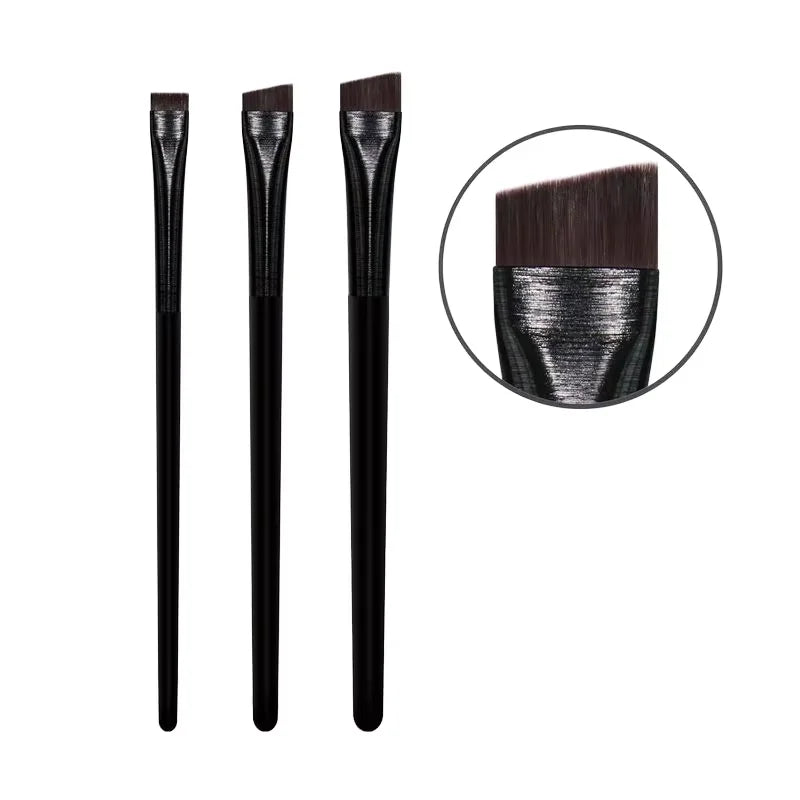 Double Head Black Eyeliner Brush Oblique Head Eyebrow Brush Eyebrow Brush Angled Custom Logo