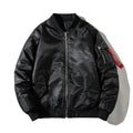 Men's Fashion Thin Bomber Jacket Hooded Collar Embroidered Decoration Breathable Waterproof Polyester Fabric for Motorcycling