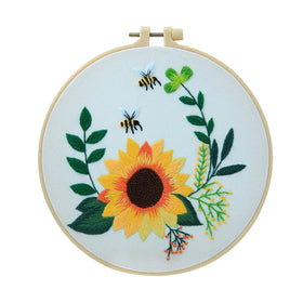 Sunflower Serenity DIY Cross-Stitch Embroidery Kit for Hand Embroidered Technique
