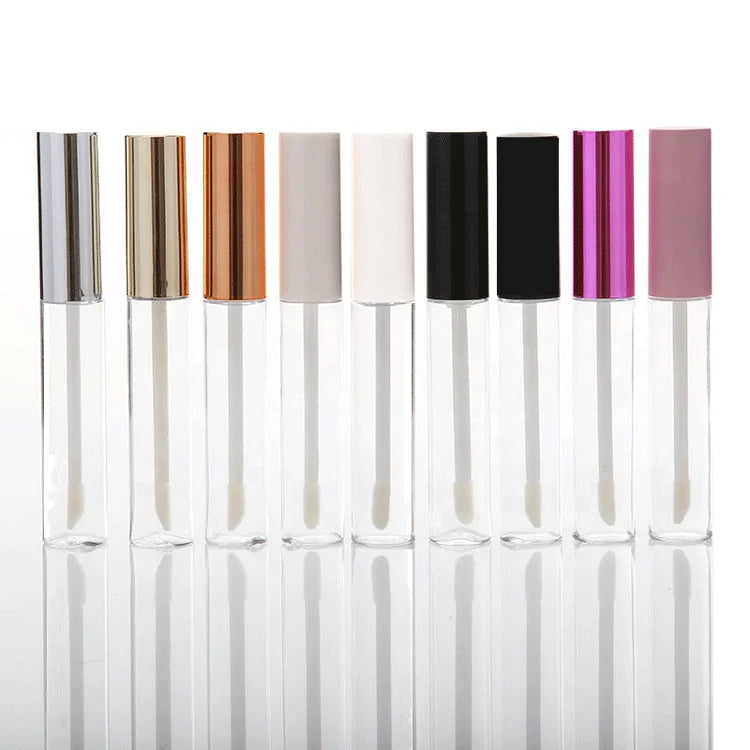 10 ml Empty Matte Black Silver Gold pink Mascara Eyeline with Wands 10ml Packaging Lipgloss with Brush Lip Gloss Containers Tube