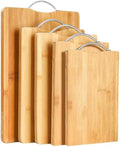Wholesale Great Eco-Friendly Bamboo Chopping Block Set with Stainless Steel Handle for Kitchen Use Kitchenware