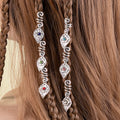 Wholesale Beauty Leaf Hair Braid Charms With Diamond Alloy Hair Ring Cuffs Dreadlocks Accessories Jewelry Decoration