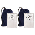 2pcs Outdoor Portable Metal Hand Warmer with Pouch for Fishing Camping Hiking
