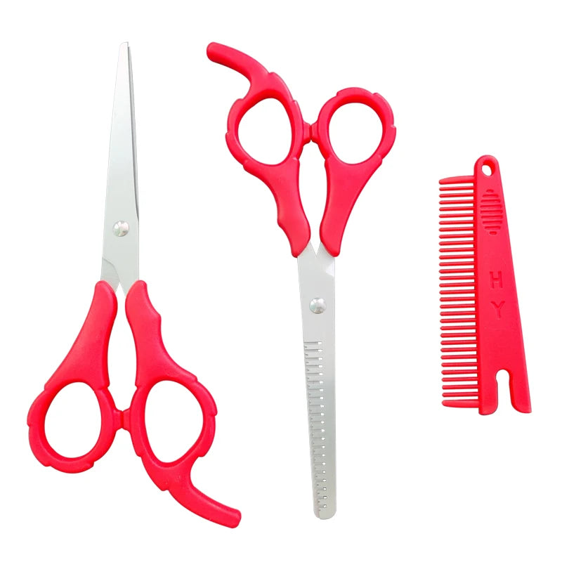 Low Price Professional Barber Plastic Handle Pet Hair Cut Set Scissors Set Hair Cutting