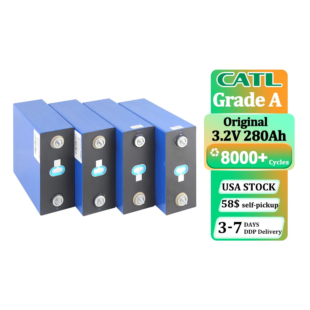 EU STOCK CATL 3.2V LiFePO4 Battery 280Ah Cells Grade High Rechargeable 8000 Cycles -20-65C Home AppliancesConsumer Electronics