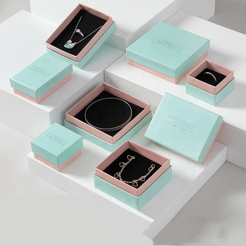 BECAN Wholesale Luxury Custom Logo Gift Cheap Paper Jewelry Boxes Bracelet Necklace Box Jewellery Packaging