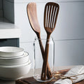 Hight Quality Teak Wooden Spatula Eco-friendly Handmade Solid Wood Slotted Turner Slice Cooking Utensils Set Kitchen Supplies