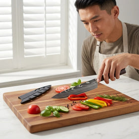 Professional Chef Knife Stainless Steel Damascus Design Pattern Kitchen Knife with With Pakkawood Handle
