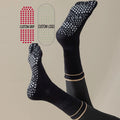 High Quality Knitted Anti Slip Five Toe Crew Yoga Grip Socks Cotton Breathable Pilates Socks Custom Logo