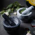 Nature Black Granite Mortars and Pestal Press Kitchenware 100% Natural Marble Stone Mortar With Pestle Set for Kitchen