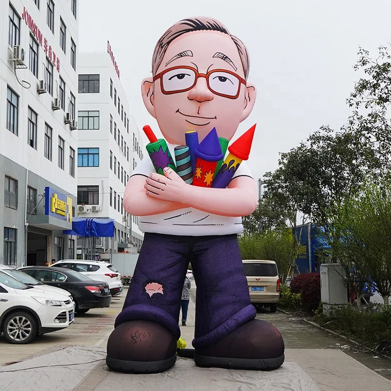 GIant Advertising Inflatable Design Model Cartoon Fireworks Custom Man Big Inflatables Mascot