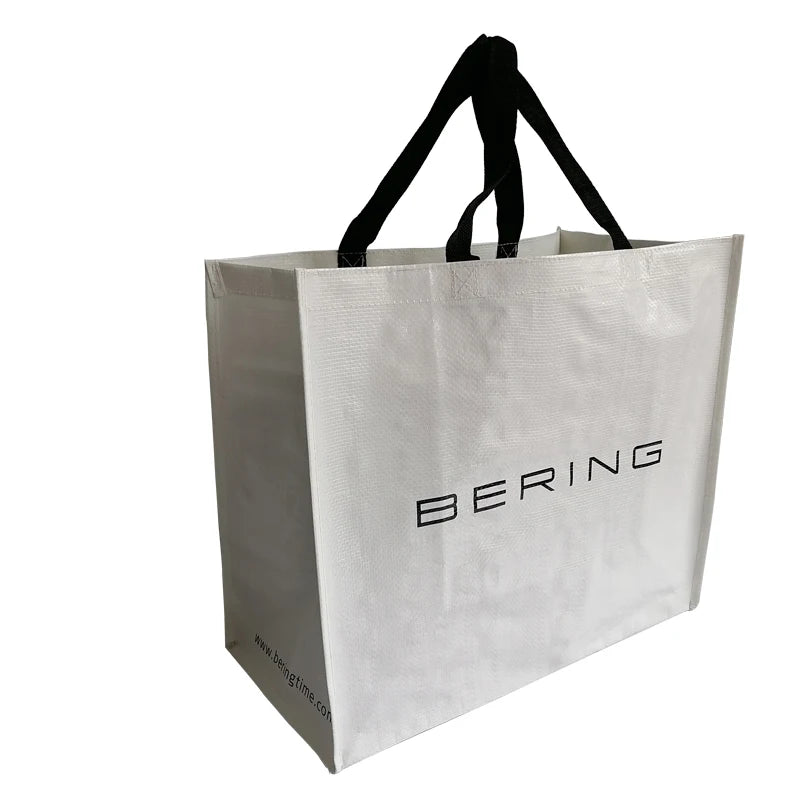 Eco-friendly PP Woven Bag Laminated Waterproof Regulation Eco Ink Shopping Tote Bags