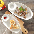 Commercial White Ceramic Rectangular Dinner Plate Economical Dining Tableware for Hotel and Restaurant Snacks