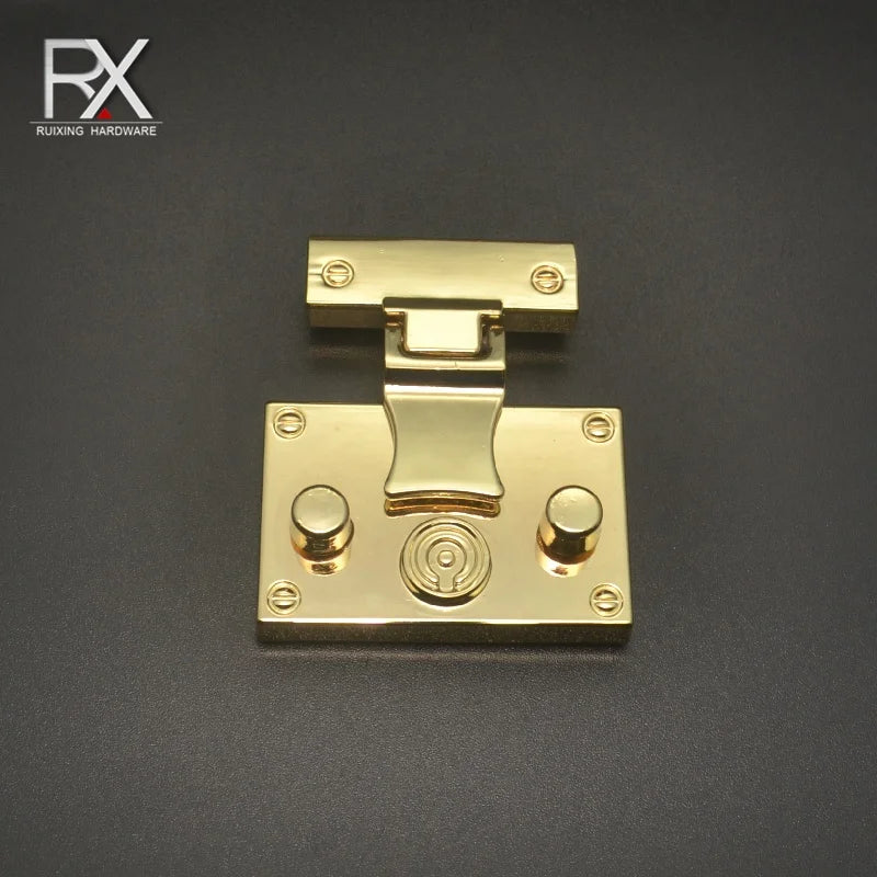 Guangzhou Metal Zinc Alloy Clip Automatic Plug Clasp Lock Handbag Press Box Lock Wooden case Lock for Closure Buckle