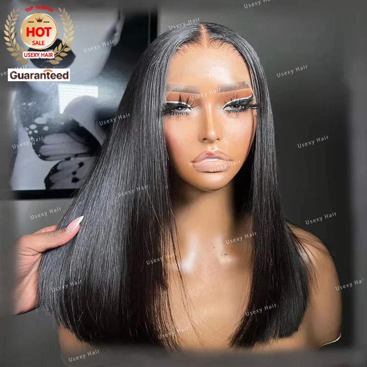 Wholesale Cheap Perruque bob 4x4 Bob Lace Closure Wig Indian Straight Human Hair for Black Women Bob Lace Front Human Hair Wigs