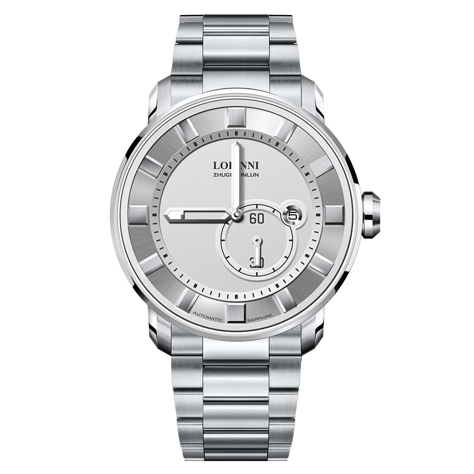 Factory Supply Classic Simple Stainless Steel Men's Automatic Mechanical Watches with Miyota Movement Water Resistant 50 Meters