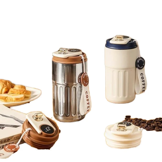 Intelligent Coffee Thermos Cup Flask 316 Stainless Steel Smart Water Bottle Filter Infuser LED Temperature Display Vacuum Bottle