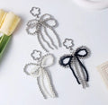 New Korean high-grade pearl bow pendant fashion everything mobile phone chain key chain bag pendant accessories