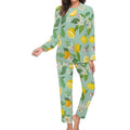 Plus Size Summer Sleepwear Long Sleeve Long Pants Two-Piece Women's Polyester Spandex Breathable Quick Dry Support Custom Mature