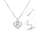 Delicate Heart Shaped Mom Lettering Pendant Zircon Necklace Fashion Women's Party Accessories Romantic Mother's Day Jewelry Gift