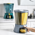 Rotatable 4 Grid Rice Grain Bucket New Kitchen Grain Storage Box Plastic Seal Moisture-proof Rice Dispenser Storage Container