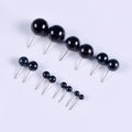 Plastic Needle Black Bean Craft Eyes Beads Head Push Pins for DIY Toys Animal Eyes Puppet Doll Craft Finding