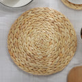 Corn Wool Woven Table Mat Insulation Pot Pad Round coaster Coffee Drink Tea Cup Dining coaster  Table Placemat Wholesale