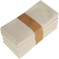 Popular Hemstitch Beige Cloth Napkin Plain Weave Cotton Serviette Custom Dinner Table Napkin for Wedding Banquet Party Event