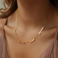 EManco Custom Multi Name Necklace Drop Shipping Gold Silver 3 Personalized Initial Letters Stainless Steel Name Plate Necklace
