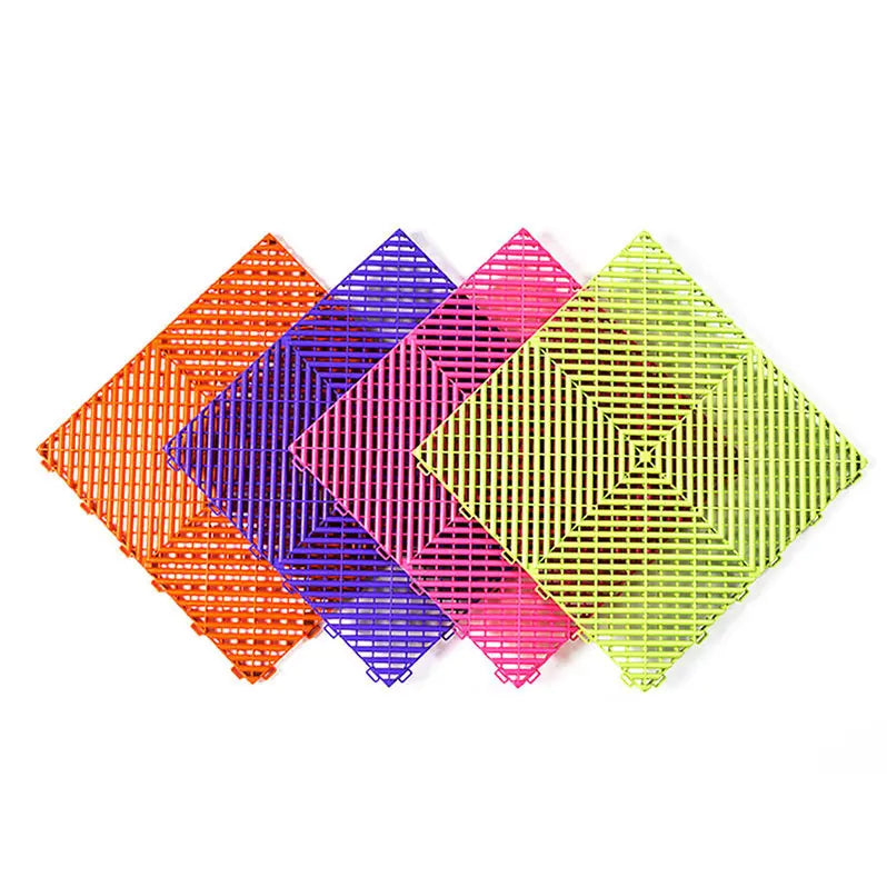 Auto Detailing Indoor PVC Vinyl Flooring Garage Interlocking Mats Click-to-Install PP Material for Outdoor Use Event Floor