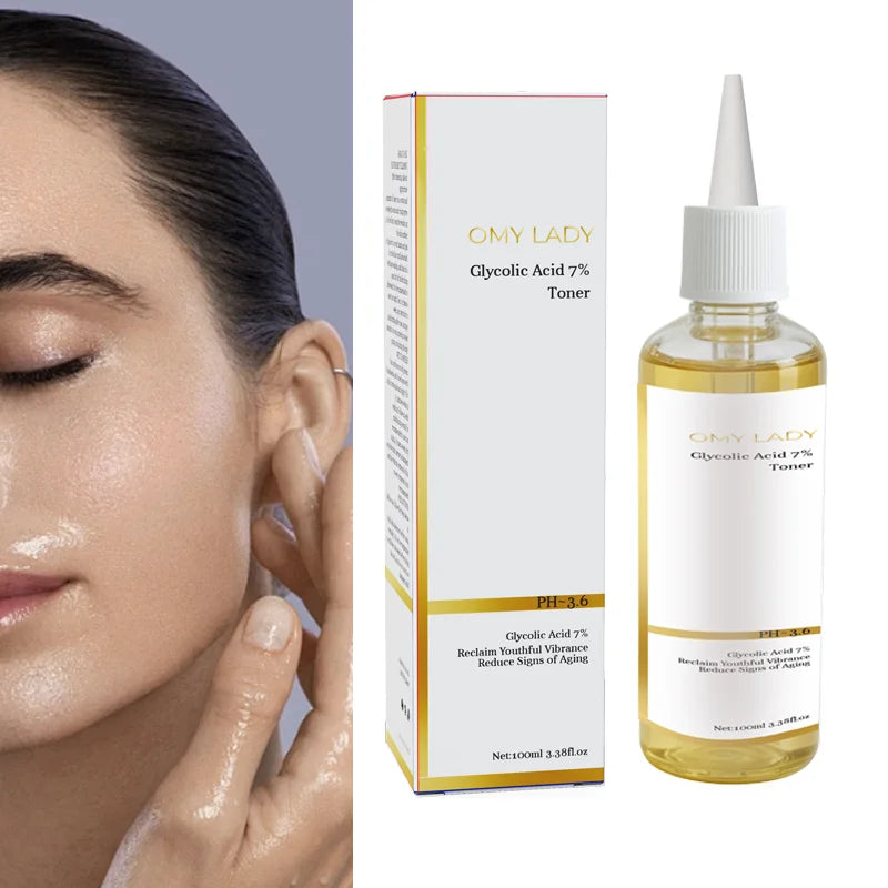 Glycolic Acid 7% Anti-Wrinkle Anti-Aging Whitening Toning Resurfacing Solution for Face Blemishes Acne Pore Care Cruelty-Free