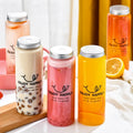 Factory Price 400ml 500ml PET Round Beverage Bottle Reusable Drinking Milk Tea Juice Bottle