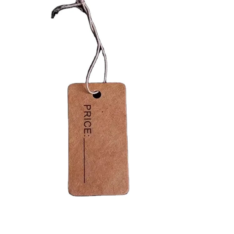 Luxury Eco-Friendly Gold Foil Printed Custom Hangtags for Garment Bags & Shoes-Craft Paper with Free Design